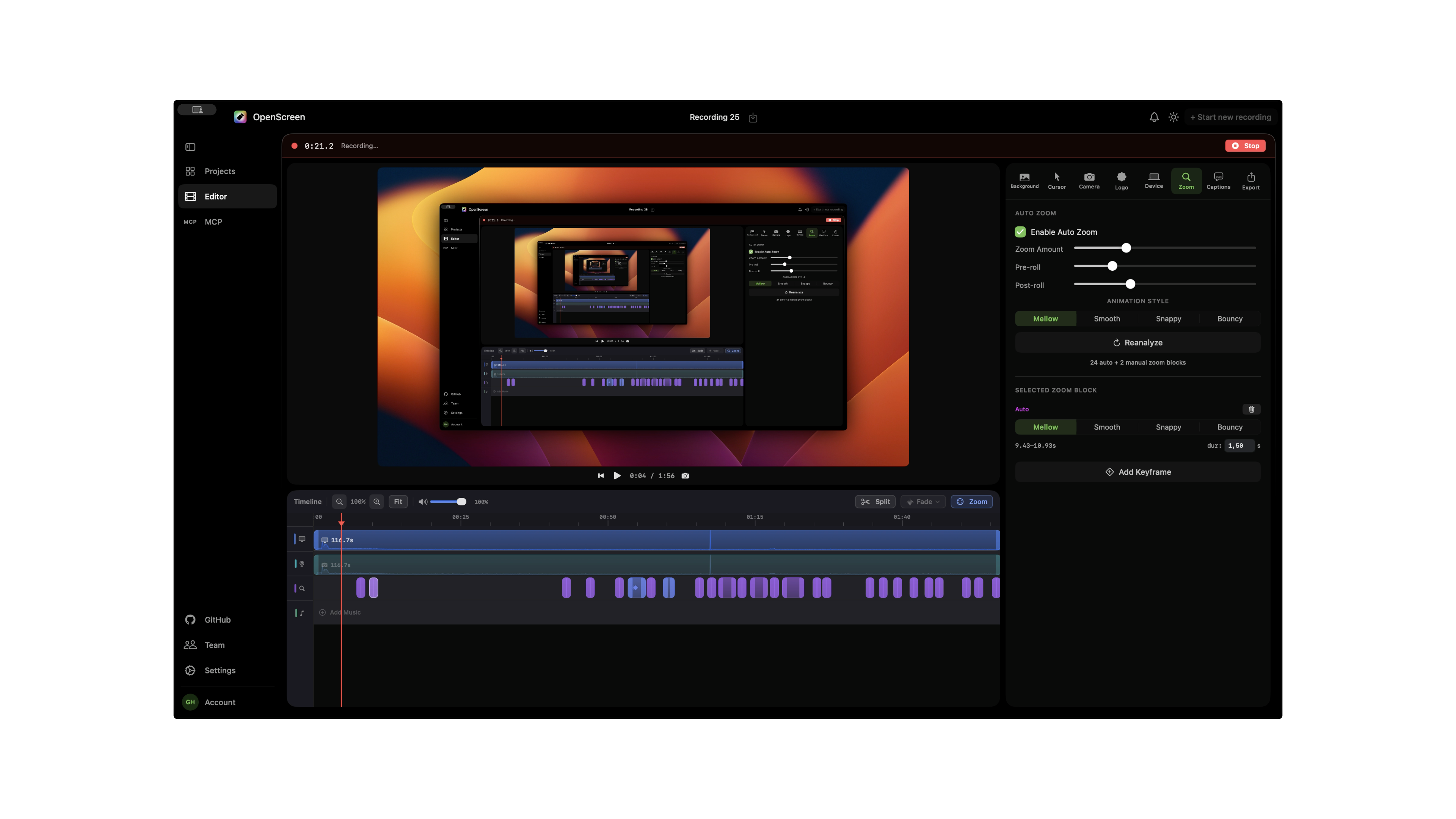 Open Screen Picture Open Screen — Free Open Source Screen Recorder for macOS